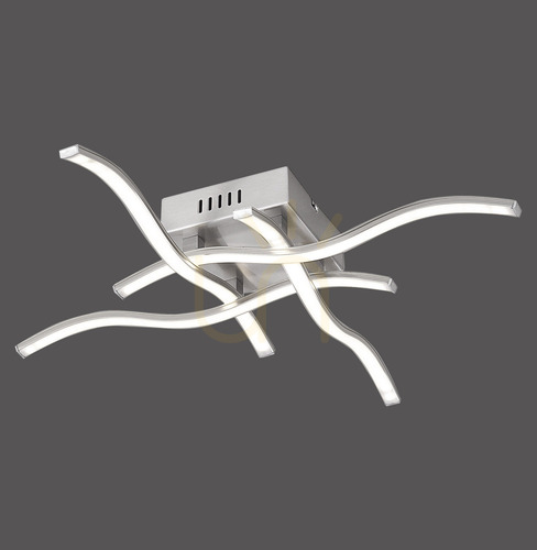 Prüfen WAVE Plafond 15131-55 Silber 4xLED