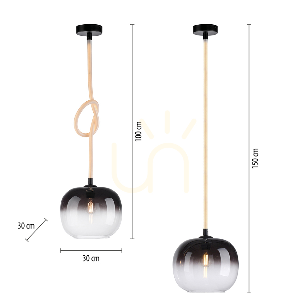 Anzeige LUMA Pendelleuchte 2410-18 Schwarz 1xLED LUMA Pendelleuchte 2410-18 Schwarz 1xLED