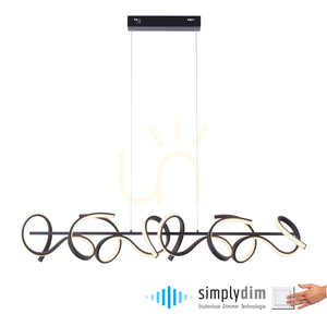 CURLS Pendelleuchte 19033-18 Schwarz 4xLED small 1