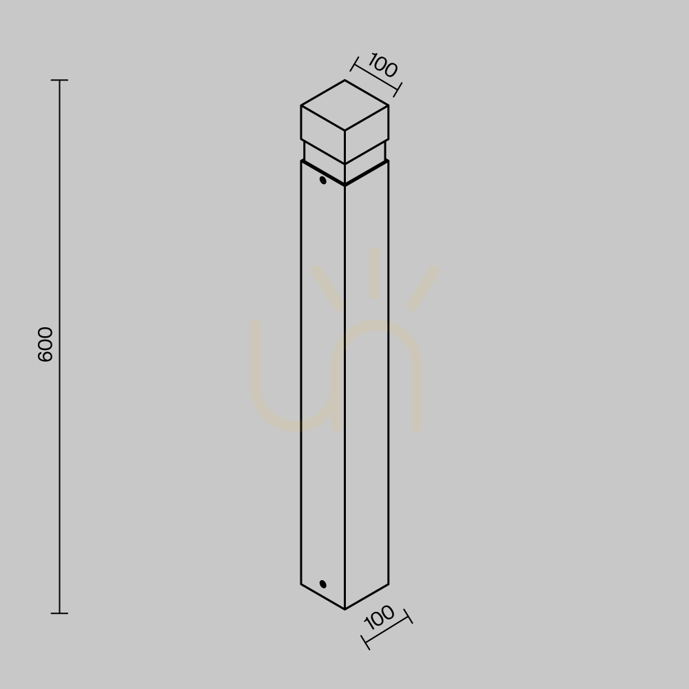 Aussicht QUADRA O143FL-L15BK IP65 Lichtmast Maytoni QUADRA O143FL-L15BK IP65 Lichtmast Maytoni