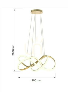 ARTE Gold-Pendelleuchte 7097-0115 Aviano small 4