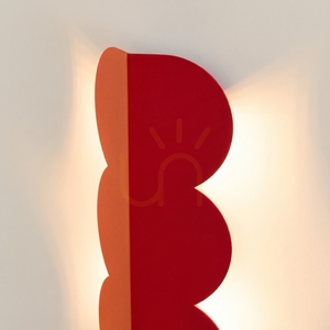 BISCUIT Wandleuchte rot small 3