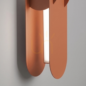 CHAIN 91 ockerrote LED-Wandleuchte 4000K small 3