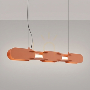 CHAIN 91 ocker-rot LED 4000K Pendelleuchte small 2