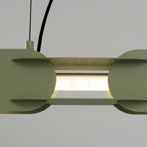 CHAIN 91 Pendelleuchte olivgrün LED 4000K small 3