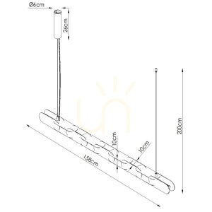 CHAIN 158 blaue LED 3000K Pendelleuchte small 5