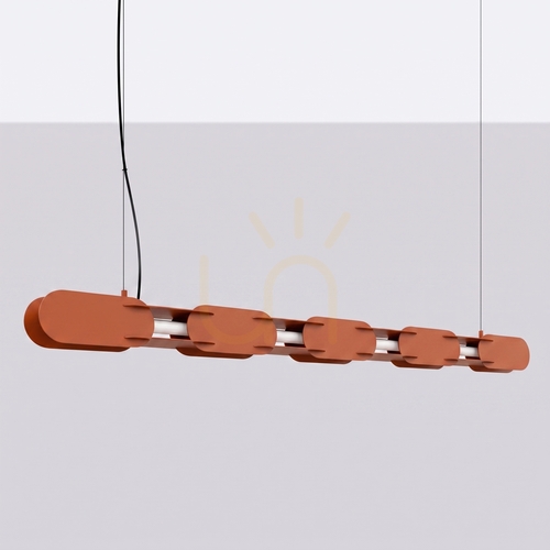 Prüfen CHAIN 158 ockerrot LED 3000K Pendelleuchte