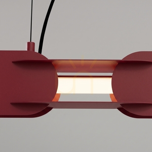 CHAIN 158 burgunderrot LED 4000K Pendelleuchte small 3