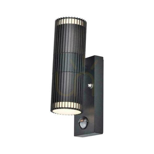Prüfen V-TAC GU10 Außenwandleuchte GU10 Sensor Aluminium oben unten IP44 schwarz VT-10175PIR 3 Jahre Garantie