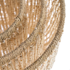 Muschel-Kronleuchter Natur 31x68 cm Handmade small 7