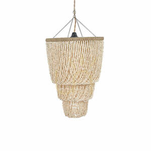 Muschel-Kronleuchter Natur 31x68 cm Handmade small 0