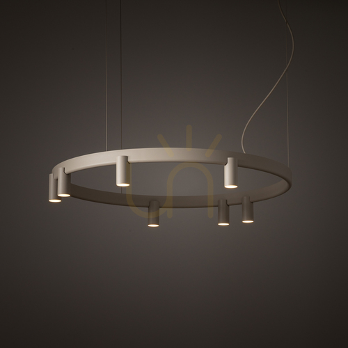 Prüfen Nowodvorski FOURTY ROUND LED 12284 Pendelleuchte – beige, 80 cm, 7×GU10 R35 + LED