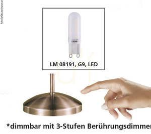 PINO Tischleuchte 4001-11 Messing 1xG9 small 10