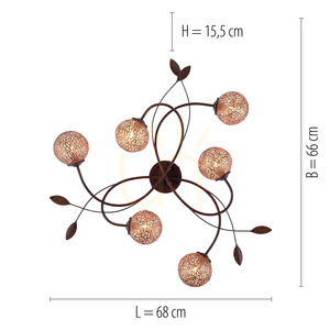 Plafond GRETA 6398-48 Rost 6xG9 small 7