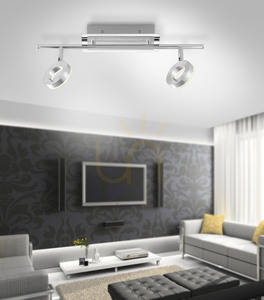 SILEDA plafond 6781-96 Silber 2xLED small 2