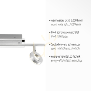 SILEDA plafond 6781-96 Silber 2xLED small 3