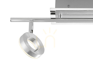 SILEDA plafond 6781-96 Silber 2xLED small 7