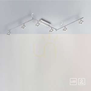 SILEDA Plafond 6787-96 Silber 6xLED small 8