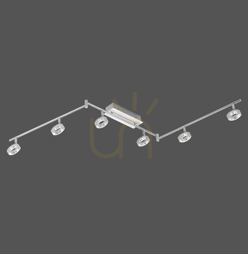 Prüfen SILEDA Plafond 6787-96 Silber 6xLED