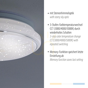 LED-Deckenleuchte JUPITER 14362-16 weiß Ø35 cm Sternenhimmel-Optik small 3