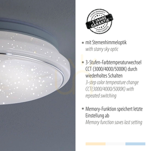 LED-Deckenleuchte JUPITER 14362-16 weiß Ø35 cm Sternenhimmel-Optik small 4