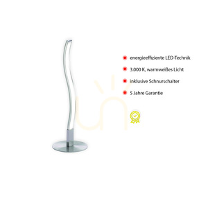 WAVE Tischleuchte 15128-55 Silber 1xLED small 3