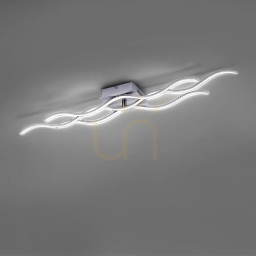 Prüfen WAVE 15166-55 LED-Deckenleuchte, Stahl, 3-flammig, 97,5 cm