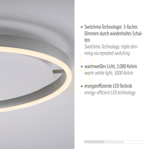 Plafond RITUS 15391-95 Silber 1xLED small 3