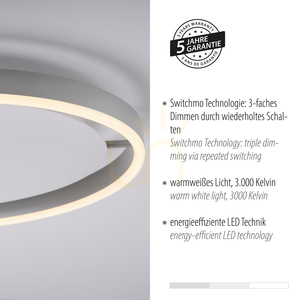 Plafond RITUS 15391-95 Silber 1xLED small 4