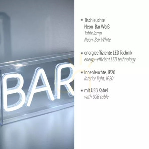 NEON-BAR Wandleuchte 85026-16 Weiß 1xLED small 2