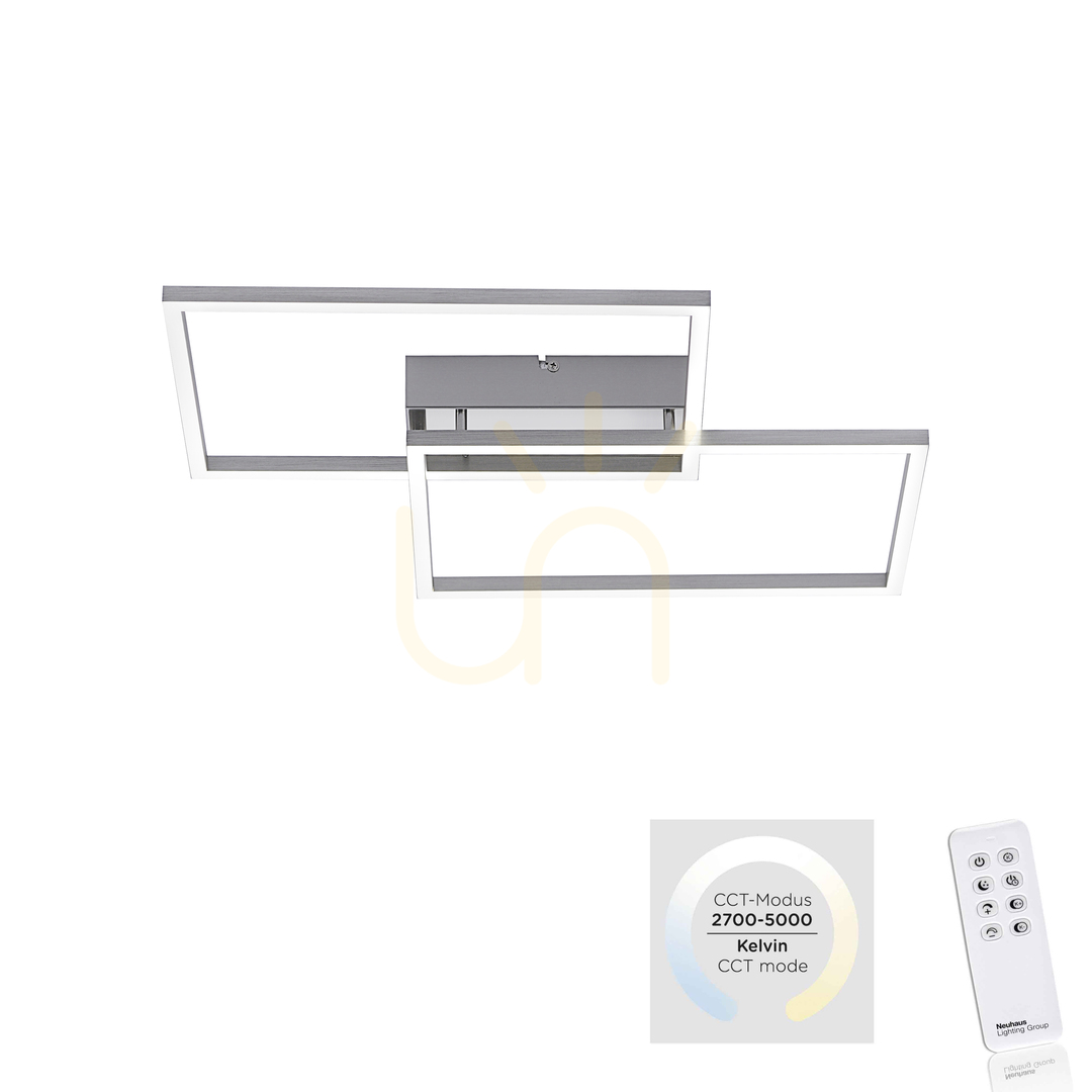 Aussicht Plafond IVEN 14018-55 Silber 2xLED Plafond IVEN 14018-55 Silber 2xLED