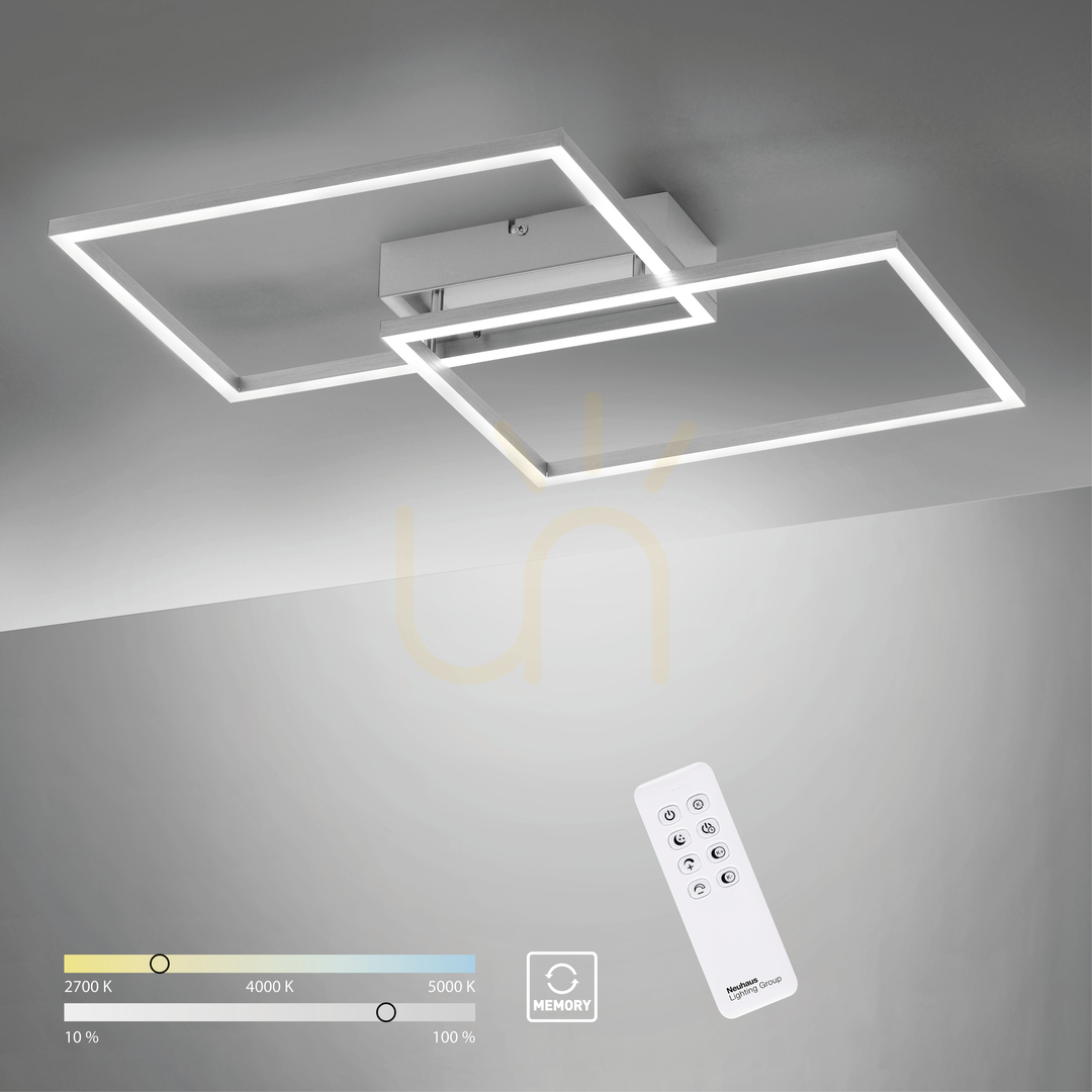 Prüfen Plafond IVEN 14018-55 Silber 2xLED Plafond IVEN 14018-55 Silber 2xLED