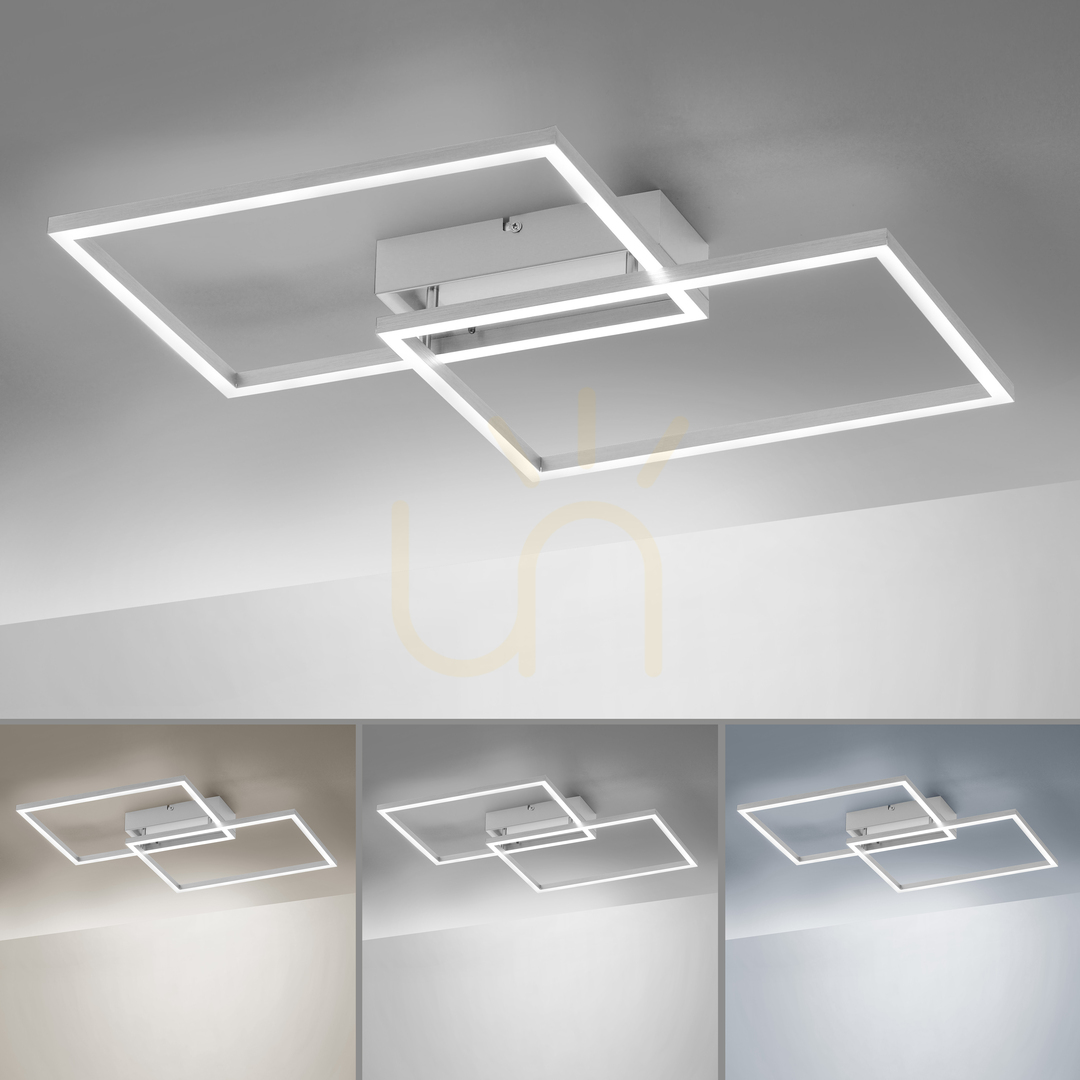 Zeige Plafond IVEN 14018-55 Silber 2xLED Plafond IVEN 14018-55 Silber 2xLED