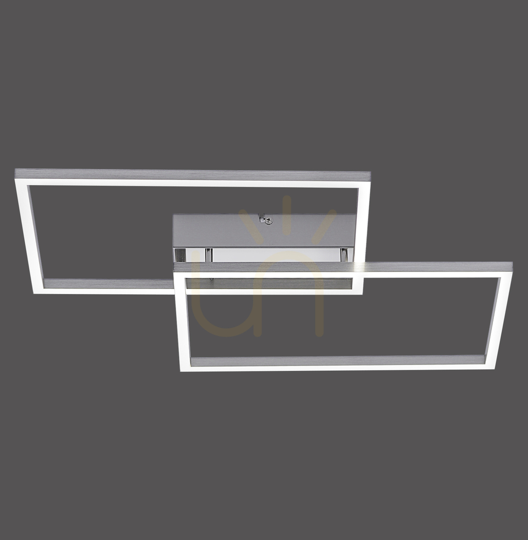 Prüfen Plafond IVEN 14018-55 Silber 2xLED Plafond IVEN 14018-55 Silber 2xLED
