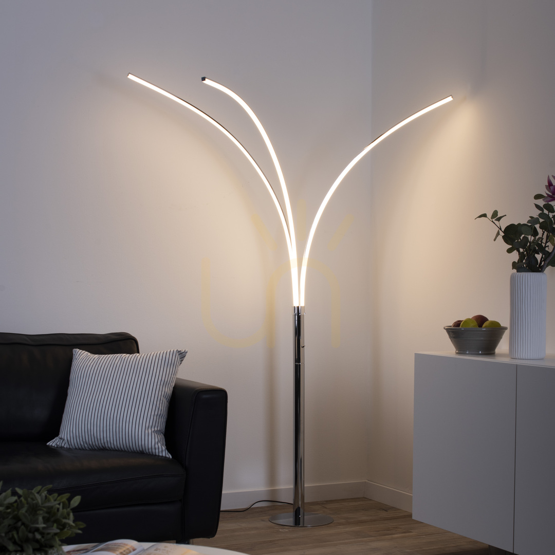 Zeige MAJA Stehleuchte 15383-55 Chrom 3xLED MAJA Stehleuchte 15383-55 Chrom 3xLED