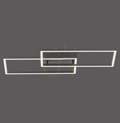 Prüfen Plafond IVEN 14140-18 Schwarz 2xLED