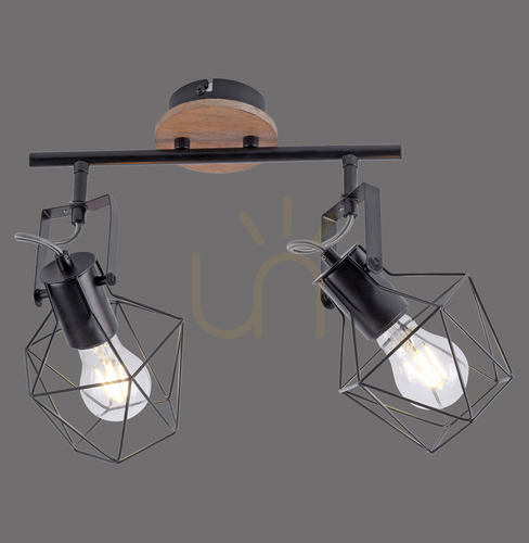 Prüfen Plafond JARO 15672-78 Schwarz 2xE27