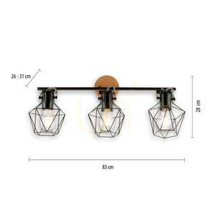 Plafond JARO 15673-78 Schwarz 3xE27 6 Plafond JARO 15673-78 Schwarz 3xE27 small 6