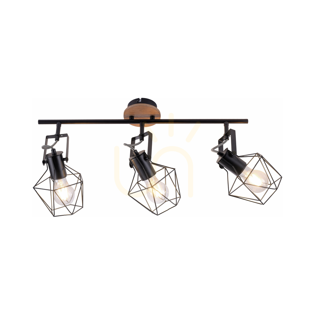 Zeige Plafond JARO 15673-78 Schwarz 3xE27 Plafond JARO 15673-78 Schwarz 3xE27