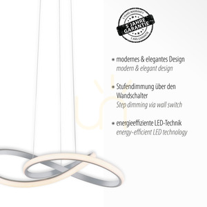 MARIA Pendelleuchte 15402-95 Silber 1xLED small 3