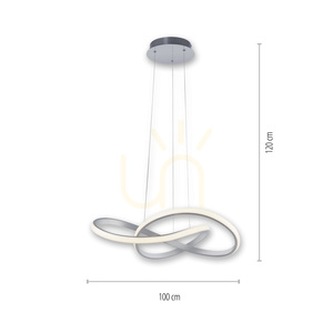 MARIA Pendelleuchte 15402-95 Silber 1xLED small 7