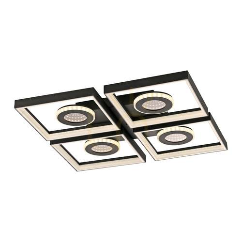 Prüfen TRAFORO 6855-18 Plafond Schwarz 1xLED