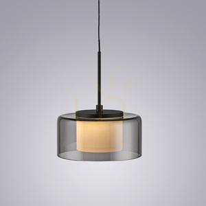 Paul Neuhaus RIKA 2112-18 LED-Pendelleuchte, schwarz mit rauchfarbenem Schirm, 15 cm small 10