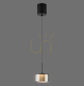 Paul Neuhaus RIKA 2112-18 LED-Pendelleuchte, schwarz mit rauchfarbenem Schirm, 15 cm small 0