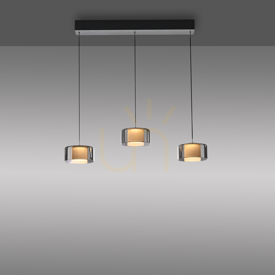 Prüfen RIKA Pendelleuchte 2113-18 Schwarz 3xLED RIKA Pendelleuchte 2113-18 Schwarz 3xLED