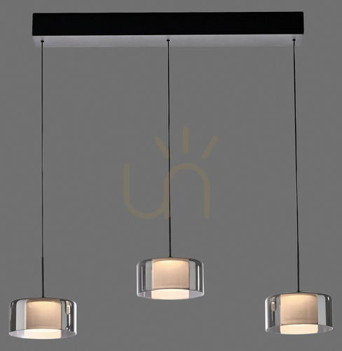 Prüfen Zuma Line RIKA 2113-18 Pendelleuchte schwarz/smoky LED 20 W 71 cm