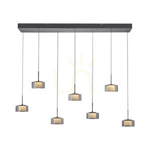 RIKA Pendelleuchte 2115-18 Schwarz 7xLED small 14