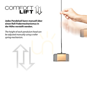 RIKA Pendelleuchte 2115-18 Schwarz 7xLED small 6