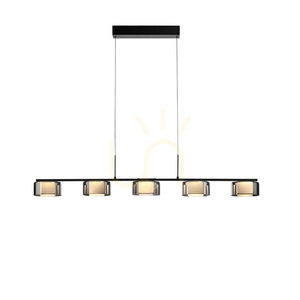 RIKA Pendelleuchte 2116-18 Schwarz 5xLED small 15