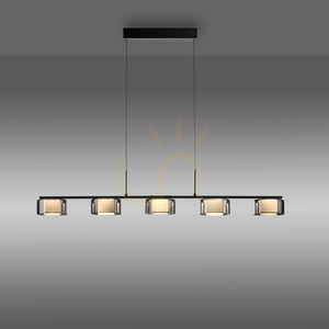 RIKA Pendelleuchte 2116-18 Schwarz 5xLED small 5